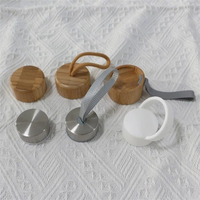 Glass Water Bottle with Bamboo Lid